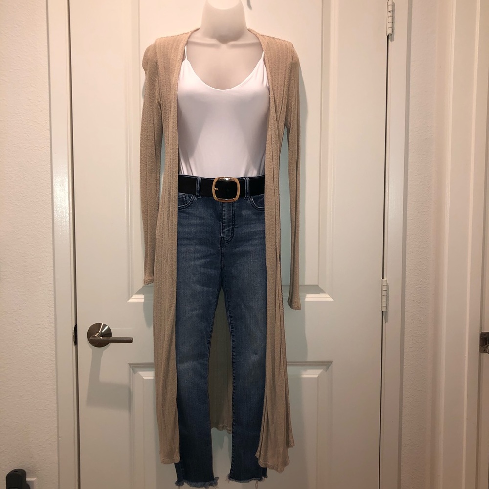 Tan Knitted Duster